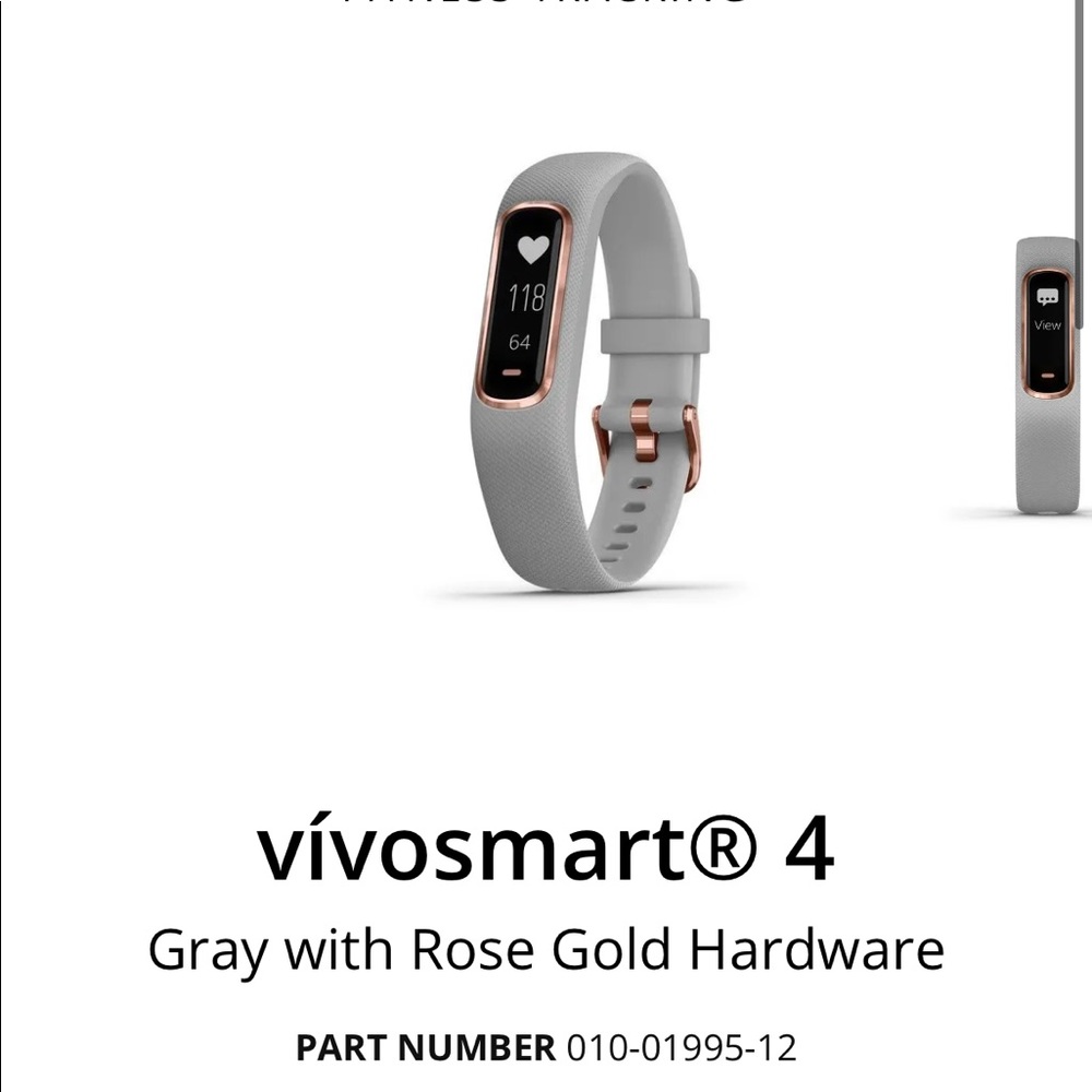 Garmin Vivosmart4 grey and rose gold